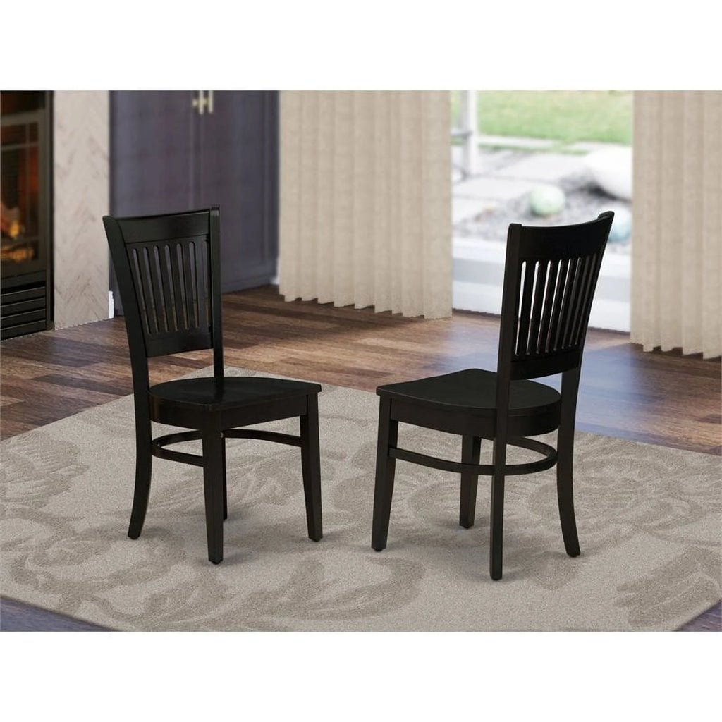 Black Wood Dining Chairs Set of 2 X229