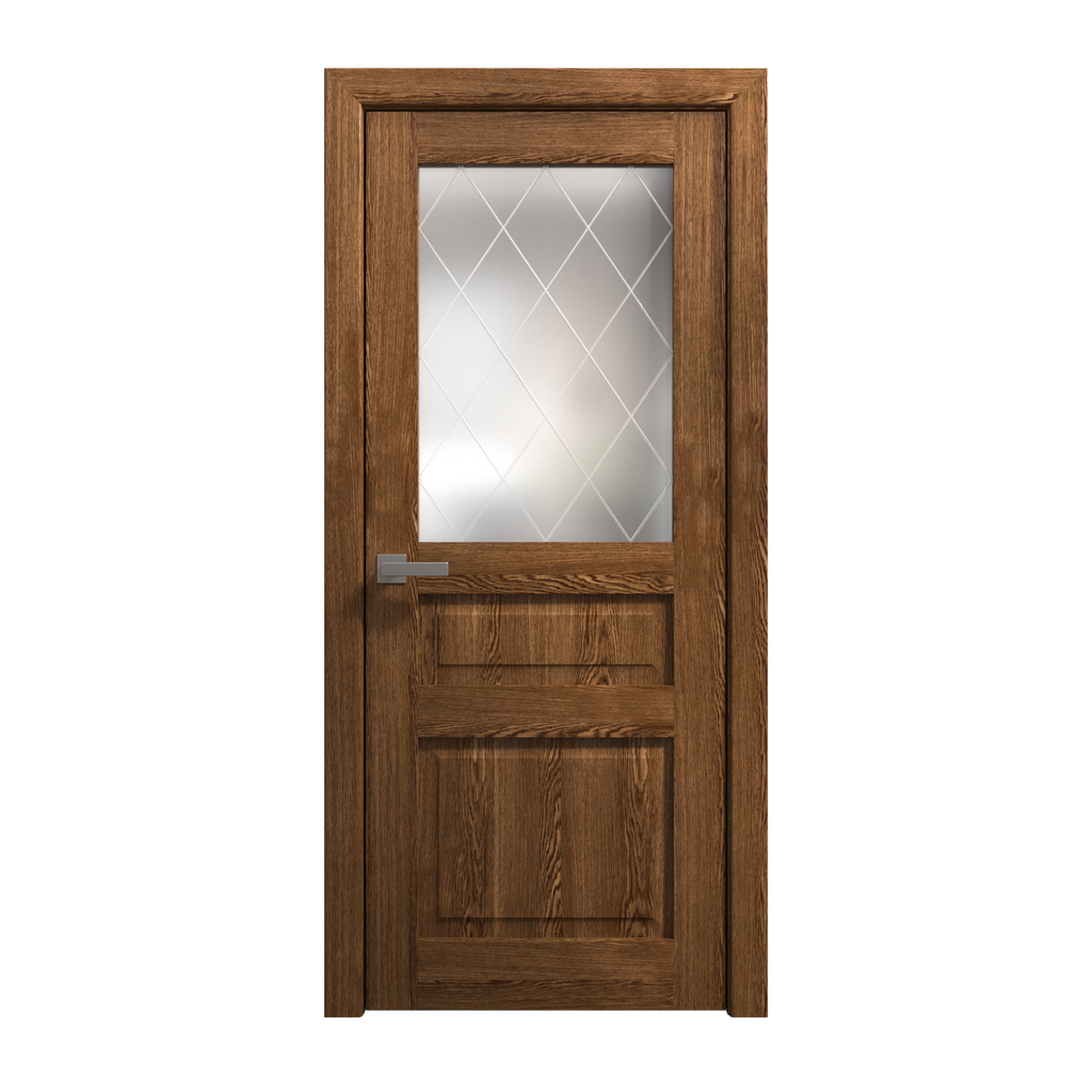 Cognac Oak Solid French Door 18 x 80 inches E82620
