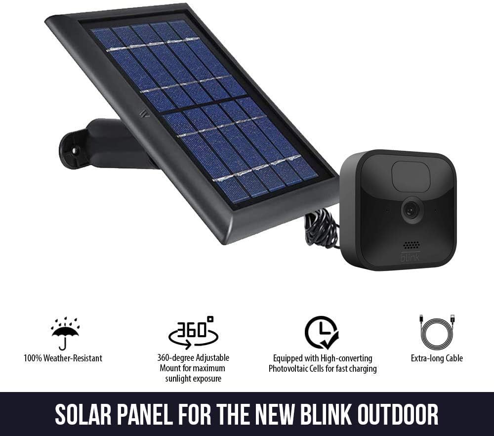 Black Solar Panel with Internal Battery 2-Pack Q1618
