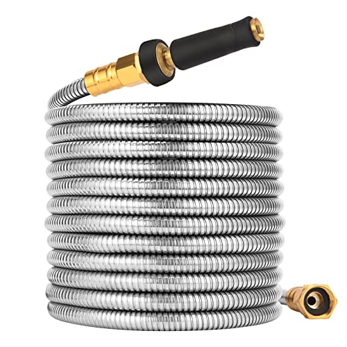 100 FT Stainless Steel Expandable Garden Hose D2470