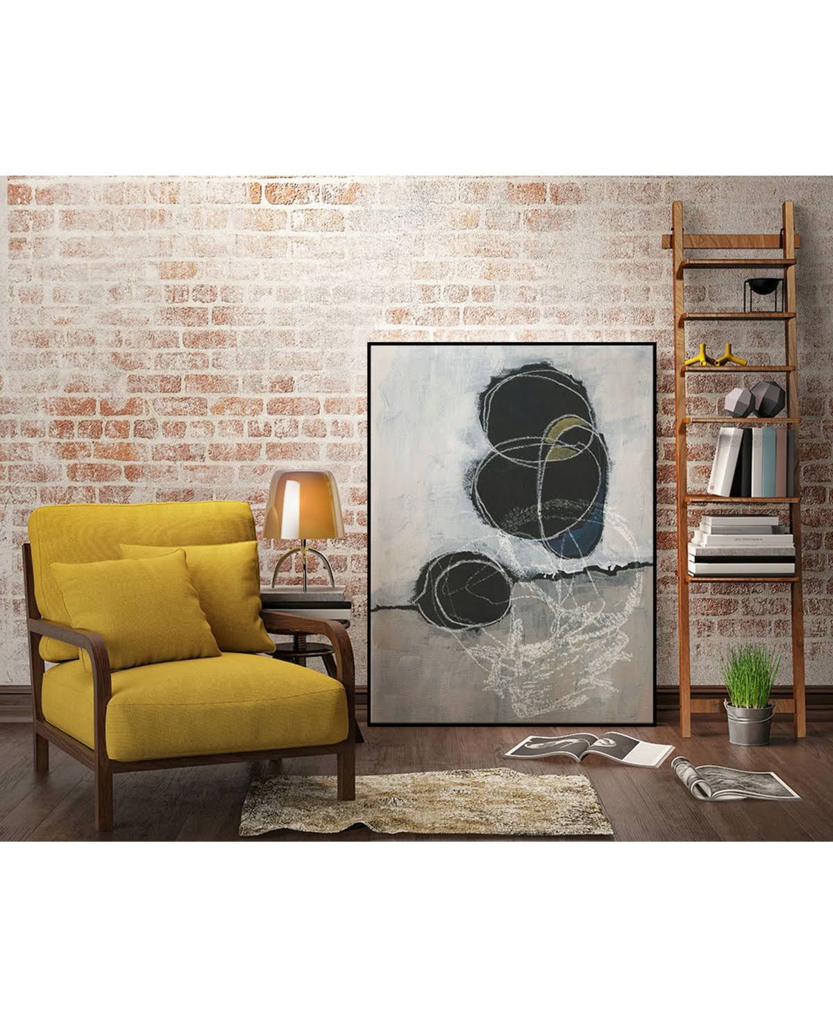 Framed Canvas Art Block Y37402