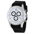 Men's Mauler Watch Black Silicone Strap White Dial W747414
