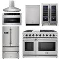 48 in. Gas Range, Range Hood, Refrigerator, Dishwasher, Wine Cooler, Microwave H800