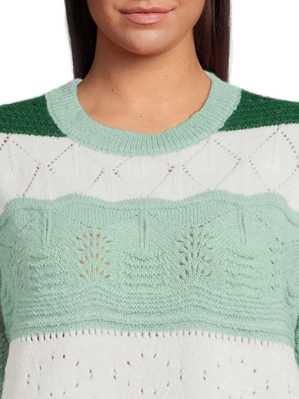 Lightweight Pointelle Pullover Sweater H22242
