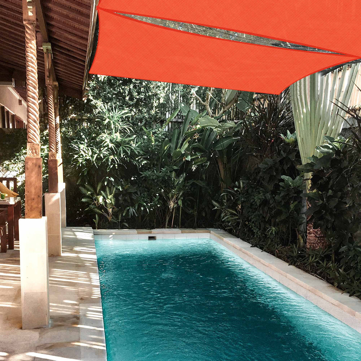 2 Pack 12x12 Ft 97% UV Block Square Sun Shade Sail HDPE Canopy S5882