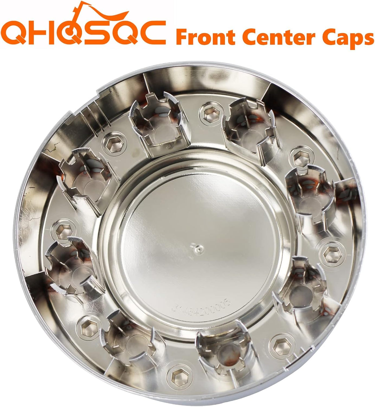 Chrome Front Center Hub Cap Wheel Cover for Dodge Ram 3500, Pack of 2 N792