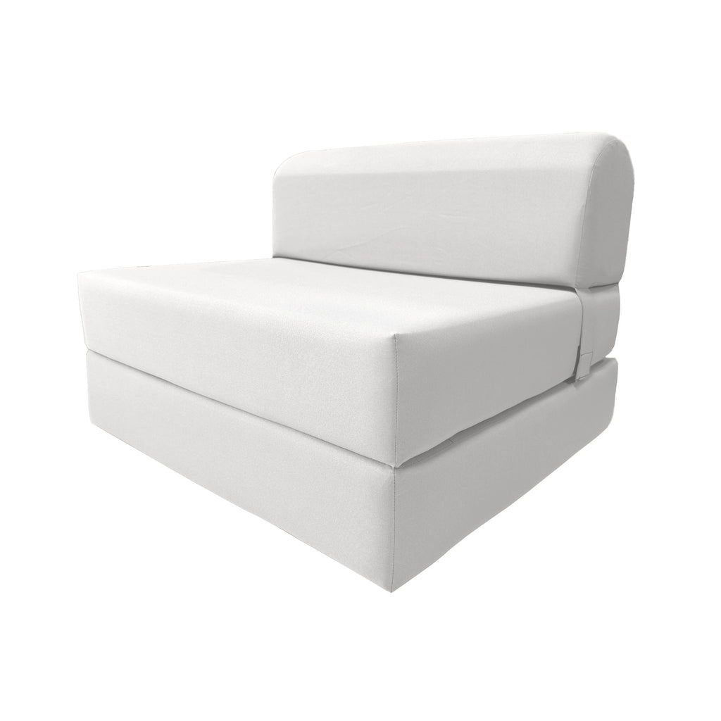 White Folding Sleeper Chair Foam Bed Y8213