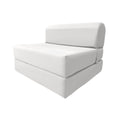 White Folding Sleeper Chair Foam Bed Y8213