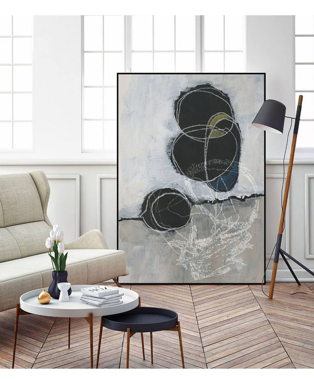 Framed Canvas Art Block Y37402