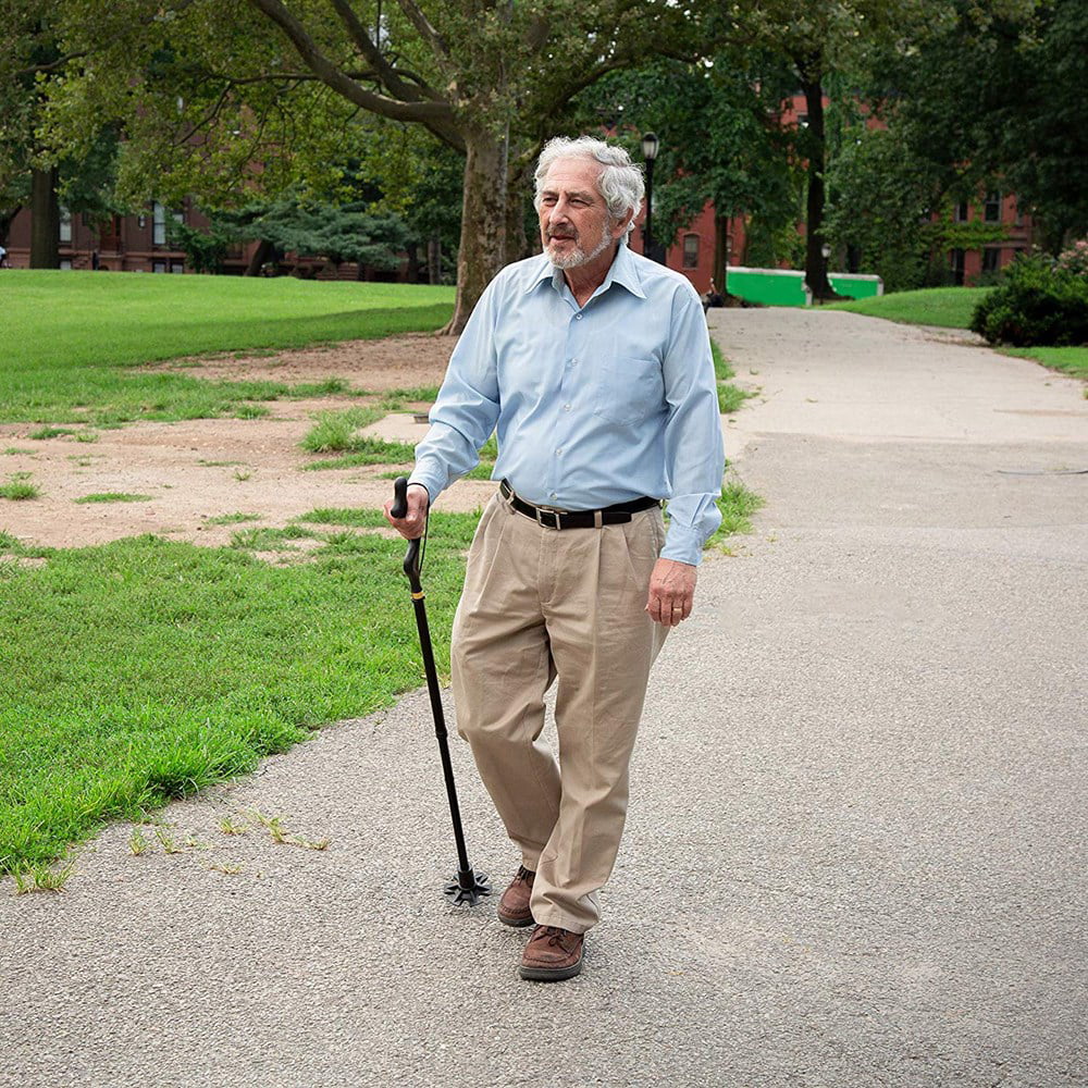 10 Adjustable Heights Self Standing Folding Walking Cane N3957