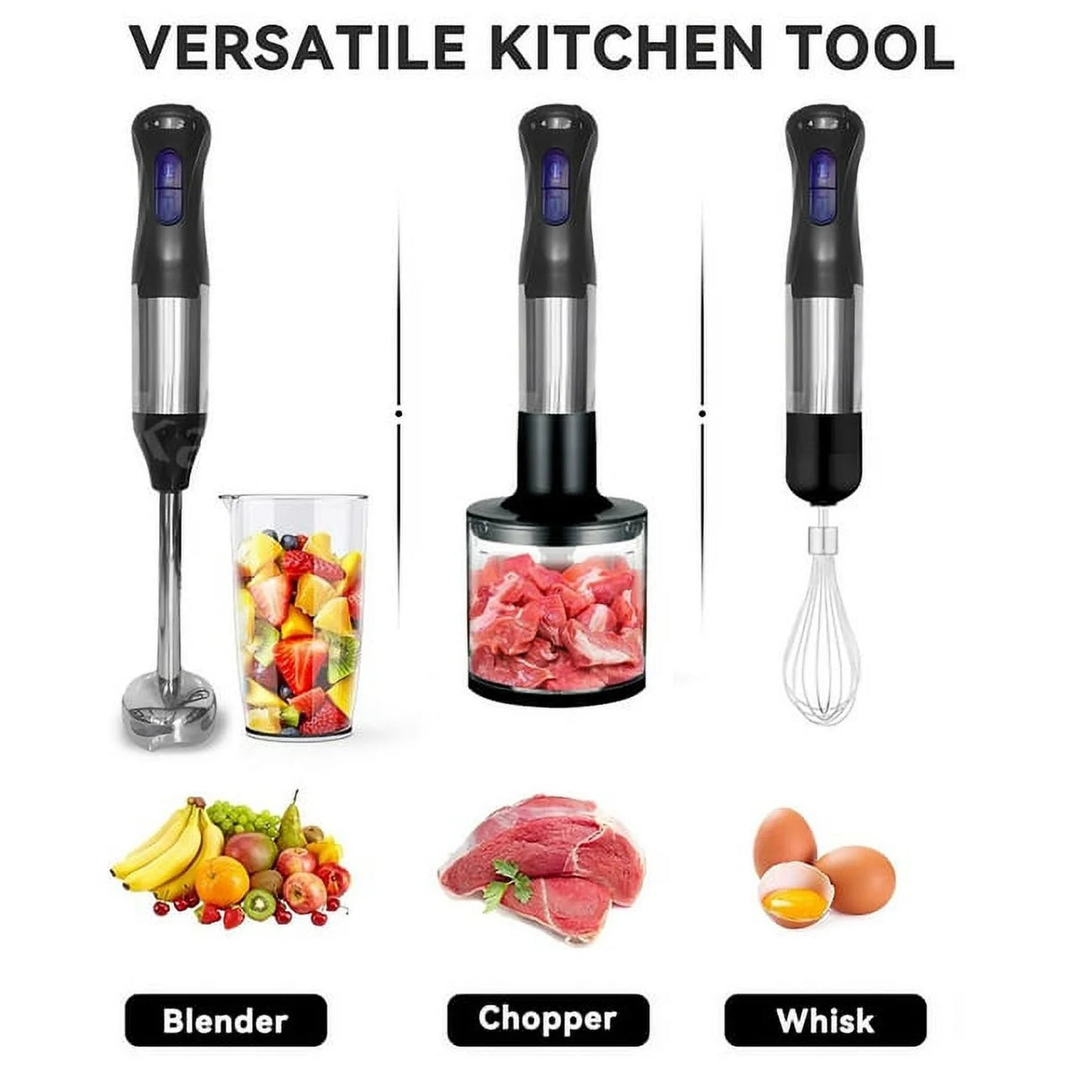 1000W 4-in-1 5-Speed Immersion Hand Blender K6356