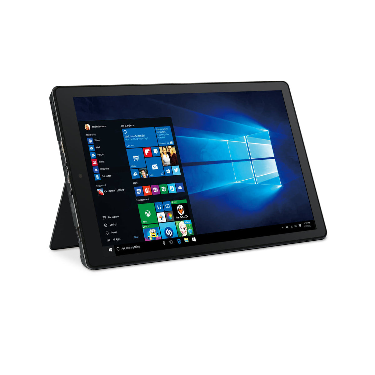 12.2 inch Windows 2-in-1 Tablet with Travel Keyboard, Charcoal H505
