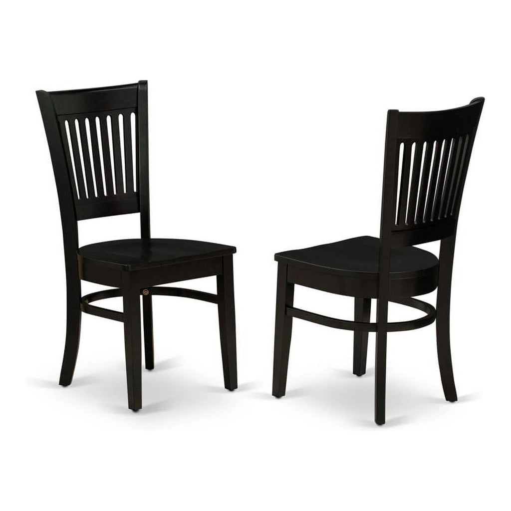Black Wood Dining Chairs Set of 2 X229