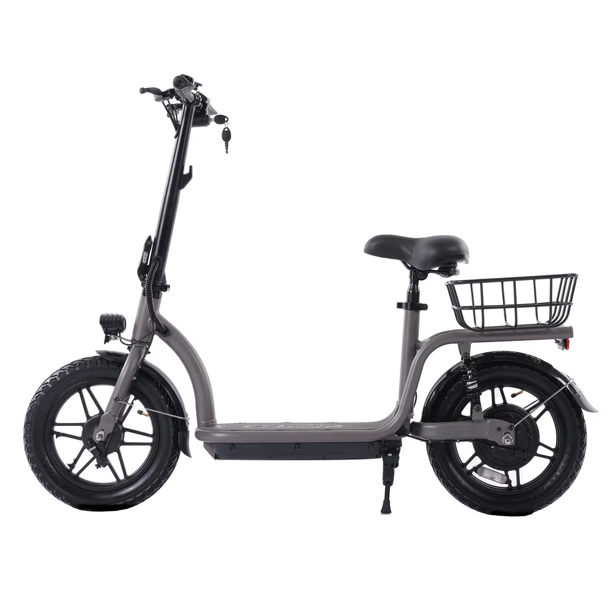 Electric Scooter with Seat, 400W, 14 Pneumatic Tire, Black R56111