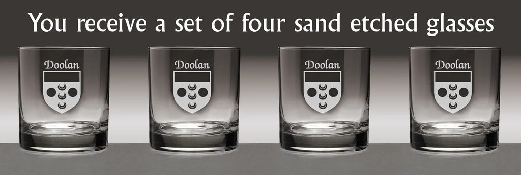 Set of 4 Etched Tumbler Glasses V943
