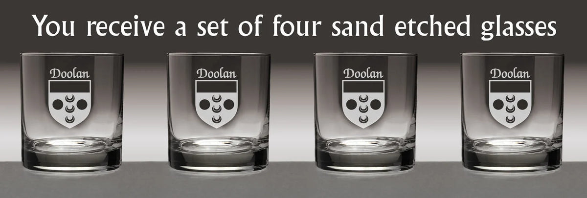 Set of 4 Etched Tumbler Glasses V943