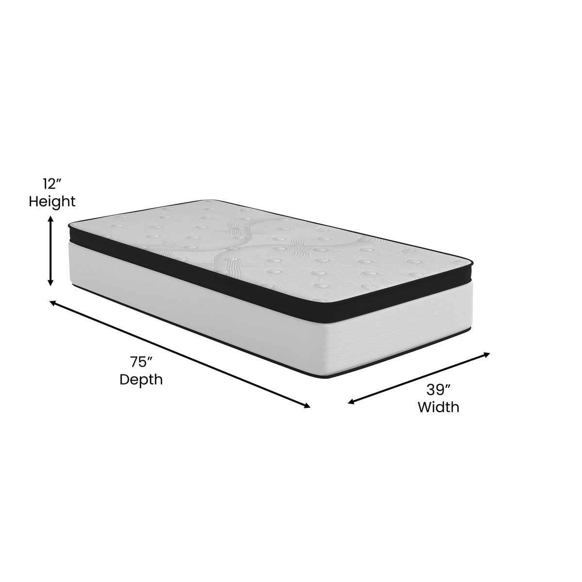 Twin Hybrid Pocket Spring Mattress M604
