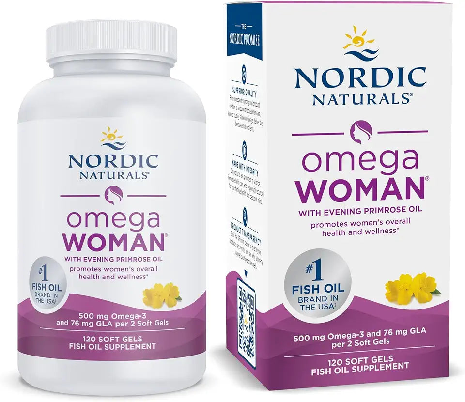 120 Soft Gels 500 mg Omega-3 800 mg Evening Primrose Oil F8090