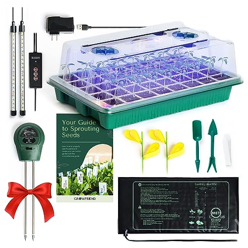 40-Cell Seed Starter Tray with Grow Lights and Heat Mat Z62671