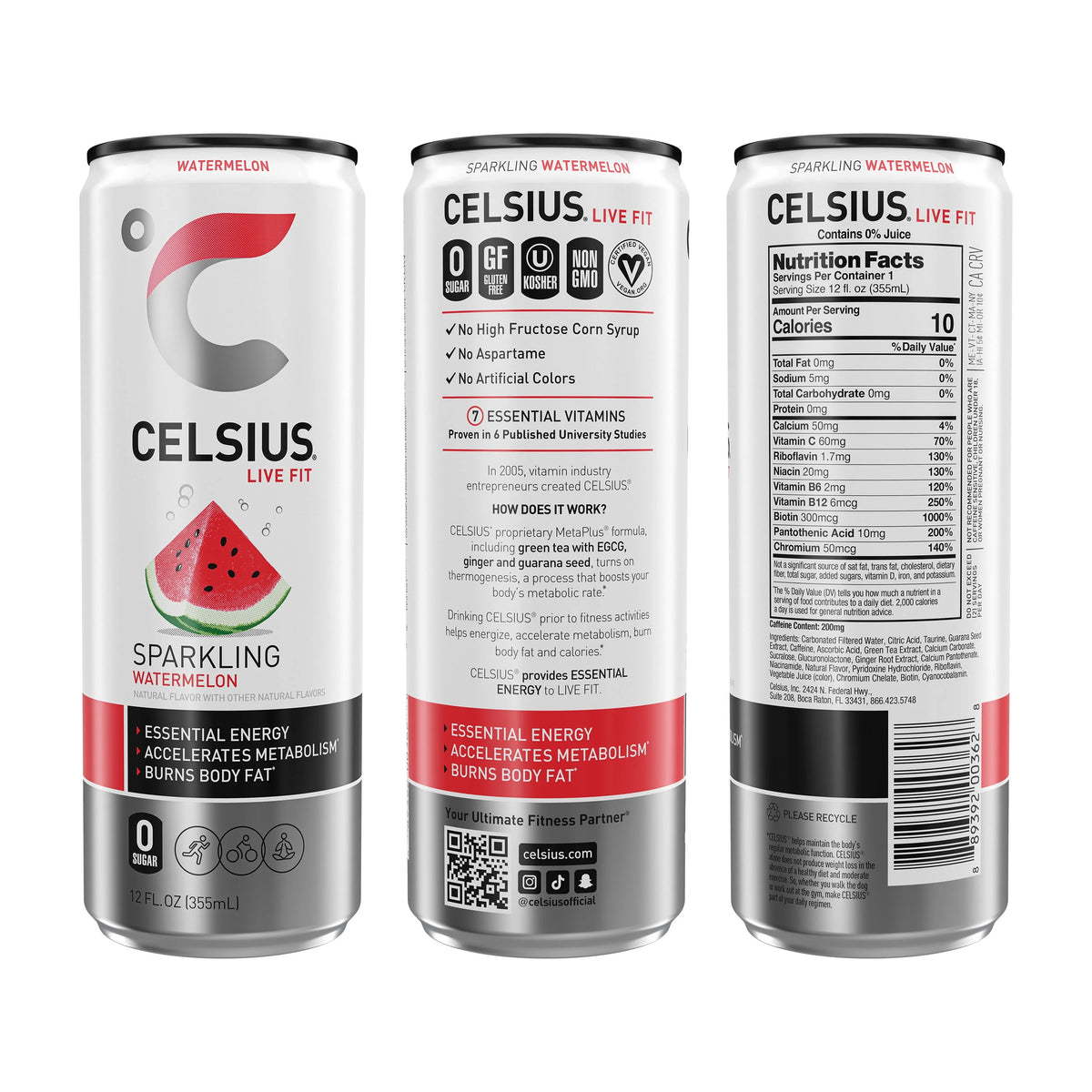 Sparkling Variety Pack Energy Drink 12 fl oz (Pack of 12) W2854