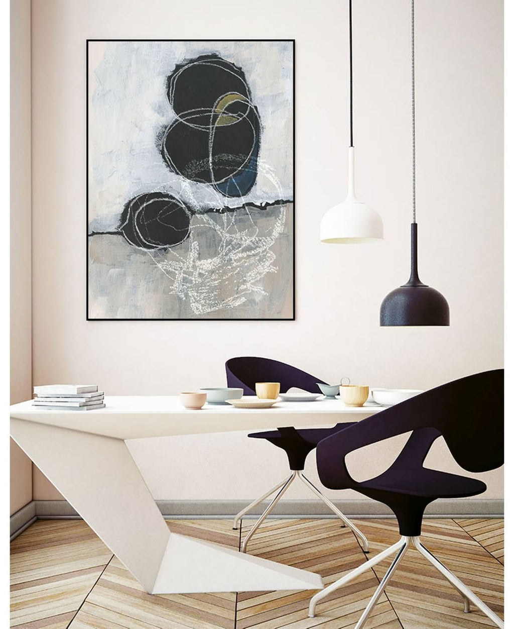 Framed Canvas Art Block Y37402