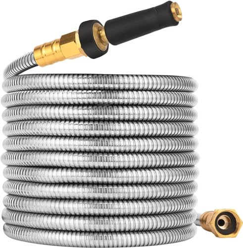 100 FT Stainless Steel Expandable Garden Hose D2470