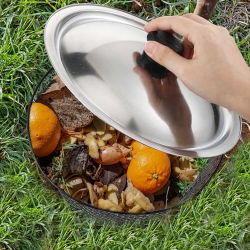 4 Pcs Worm Composter with Lids 9.1 x 9.1 x 5.9 Inch Worm Compost Bin W244