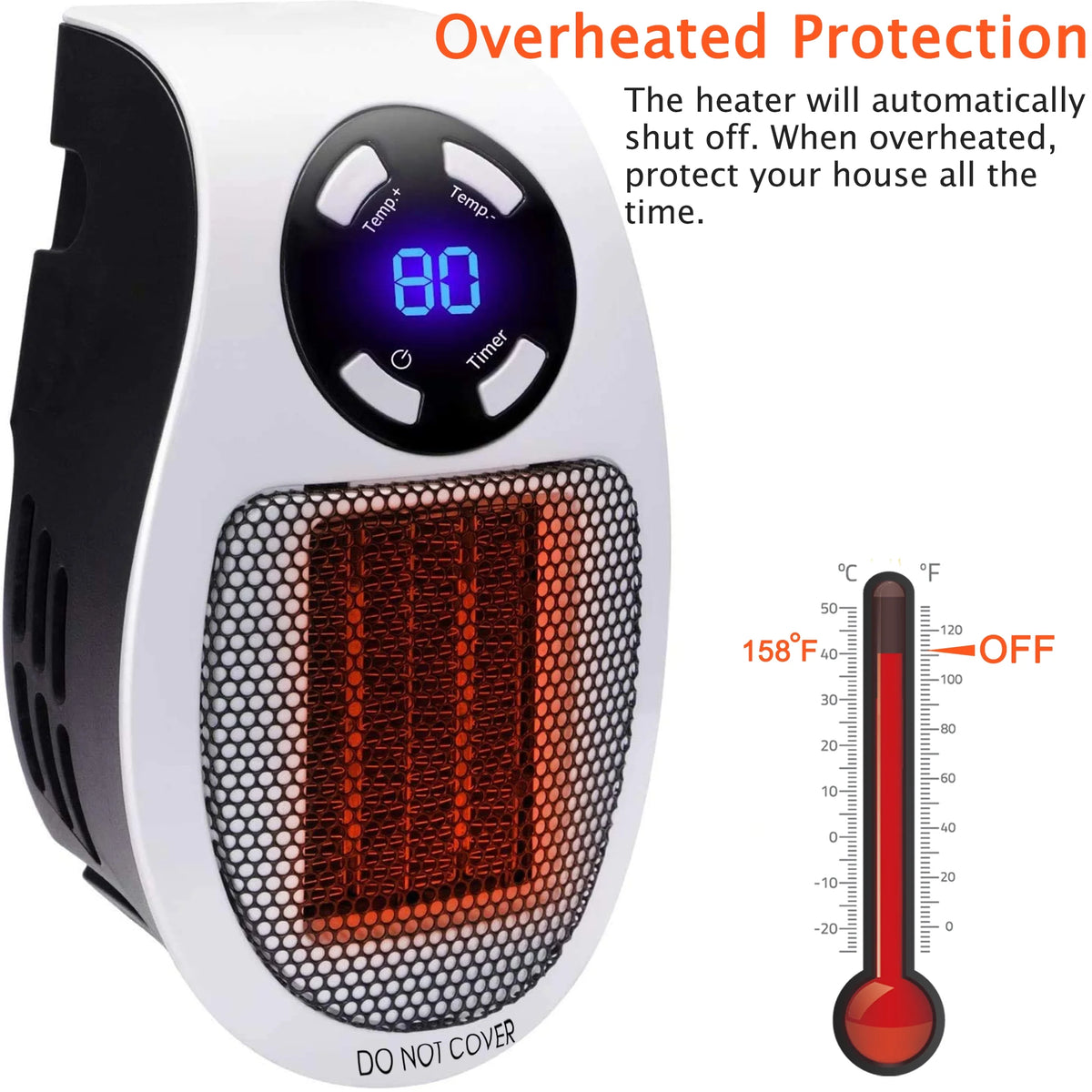 Portable Electric Heater with Adjustable Thermostat C1566