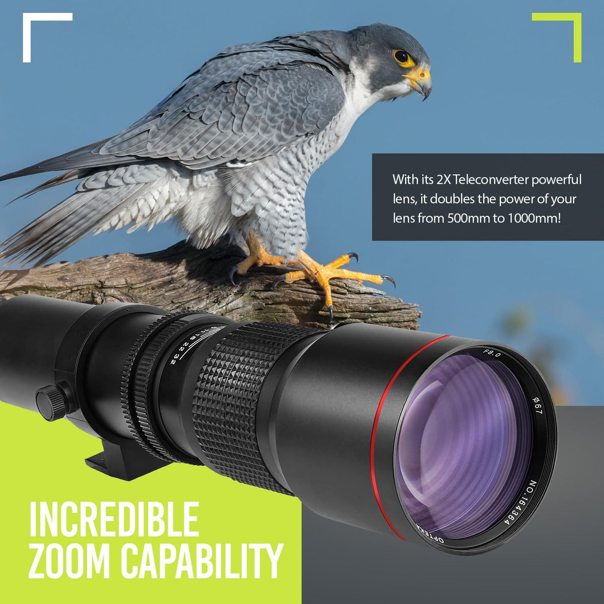 500mm/1000mm f/8 Manual Telephoto Lens D321945