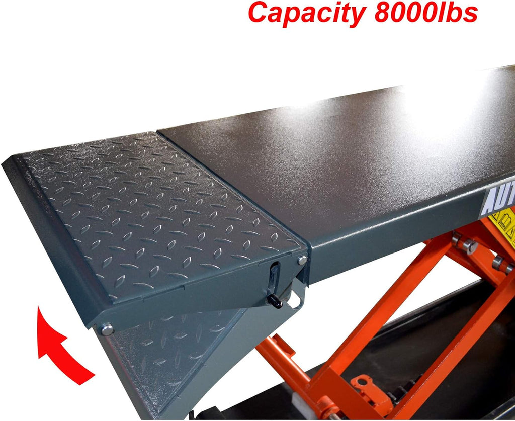 Mid Rise Scissor Lift 8000lbs Pneumatic Release Auto Lift 220V L4680