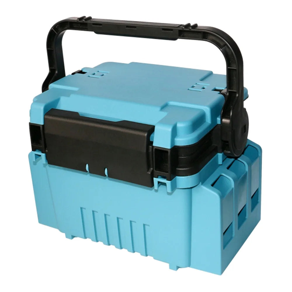 Travel Fishing Case Box with Rod Stands and Bottle Holder ABS Construction X85779