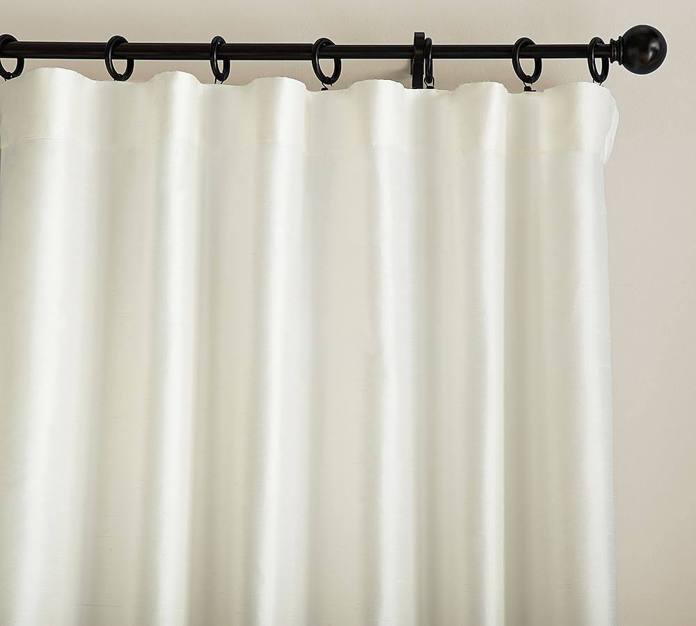 Blackout Dupioni Silk Pole Pocket Drape Y3158