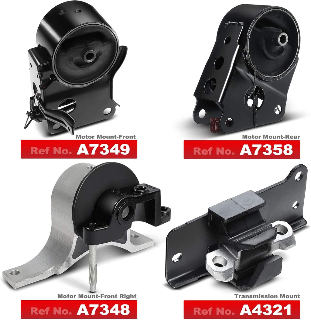 Engine Motor and Transmission Mount 4-PC Set B55478
