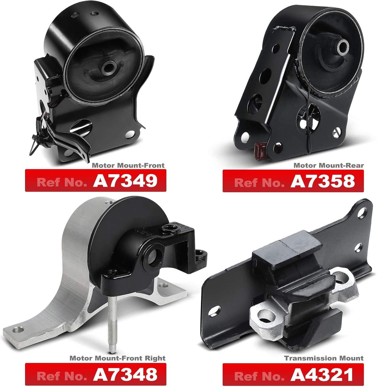 Engine Motor and Transmission Mount 4-PC Set B55478