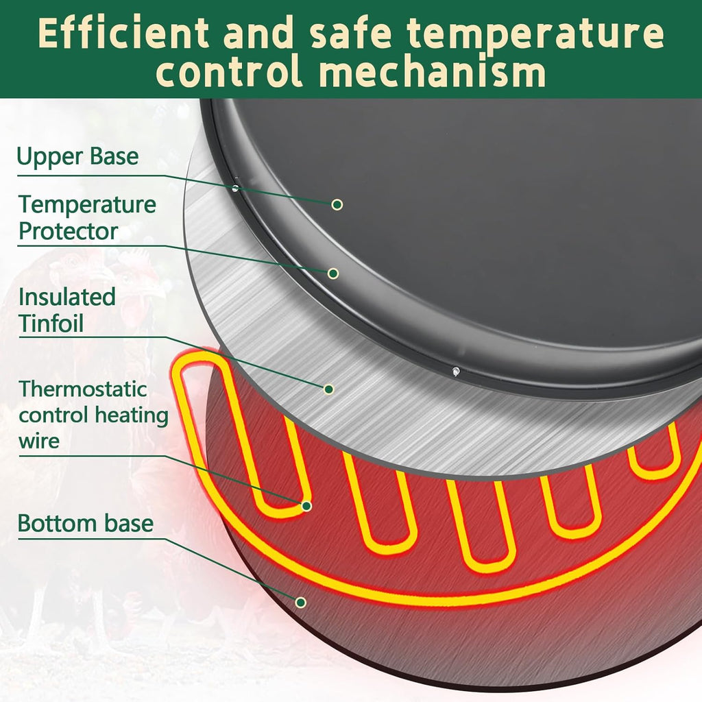 15IN 125W Heated Chicken Waterer Base with Thermostat T154988