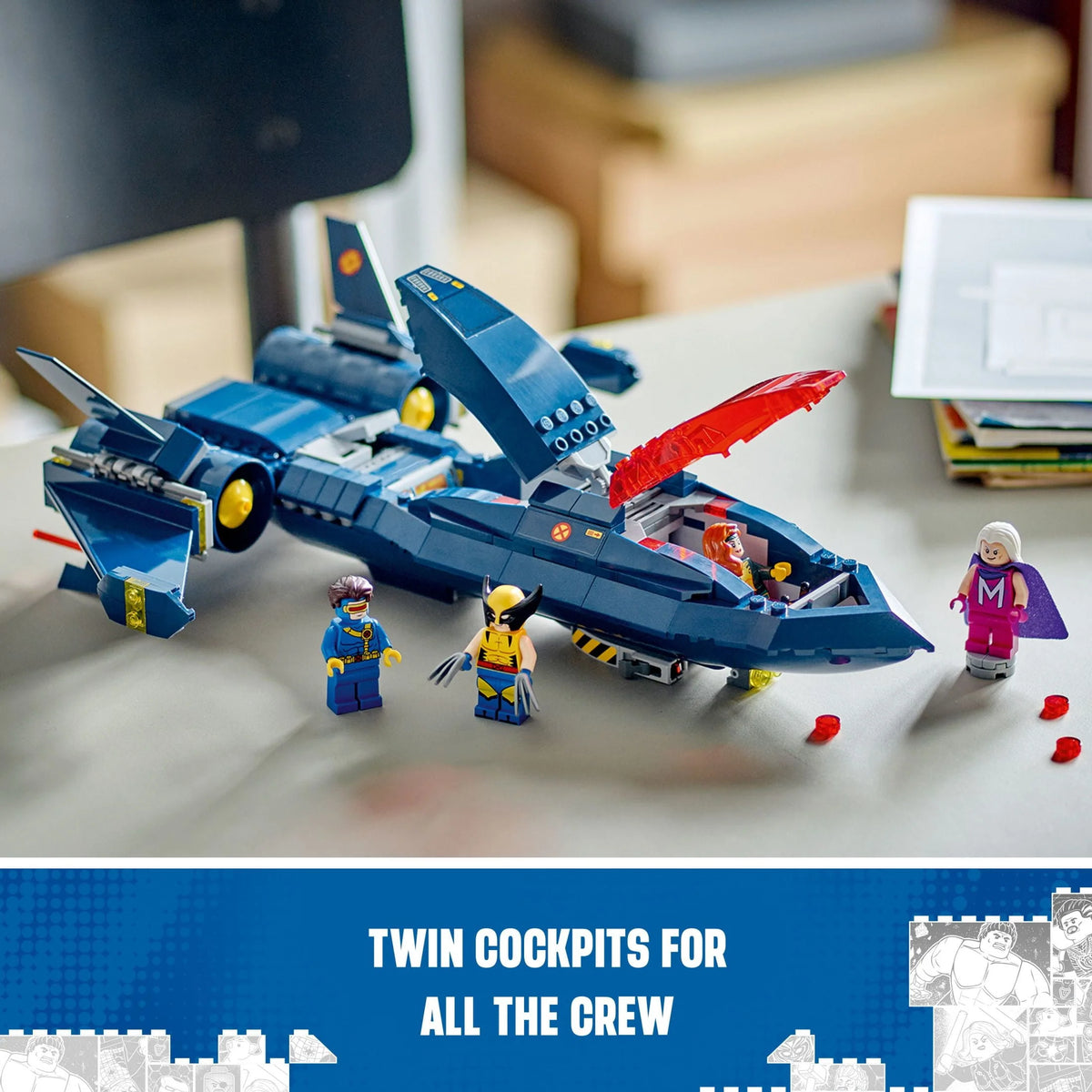 X-Jet Toy Plane Model Building Kit with 4 Minifigures C28998