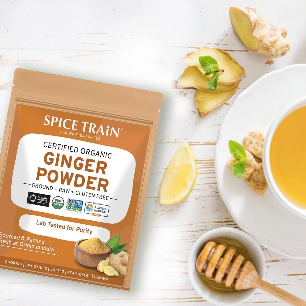 Organic Ginger Powder 454g 100% Raw Ground Ginger Root Powder in Resealable Zip Lock Pouch U5540