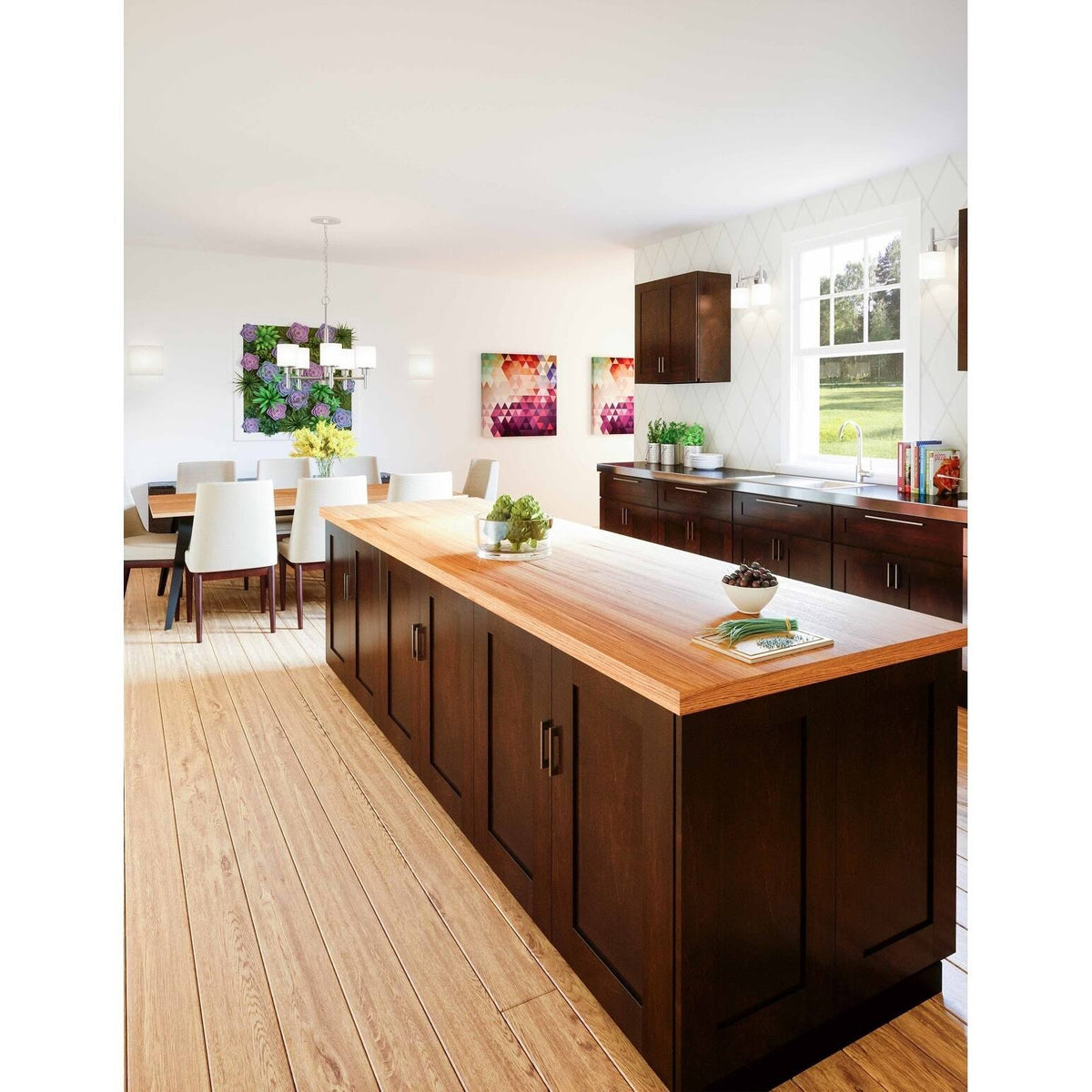 Espresso Double Door Kitchen Cabinet M512