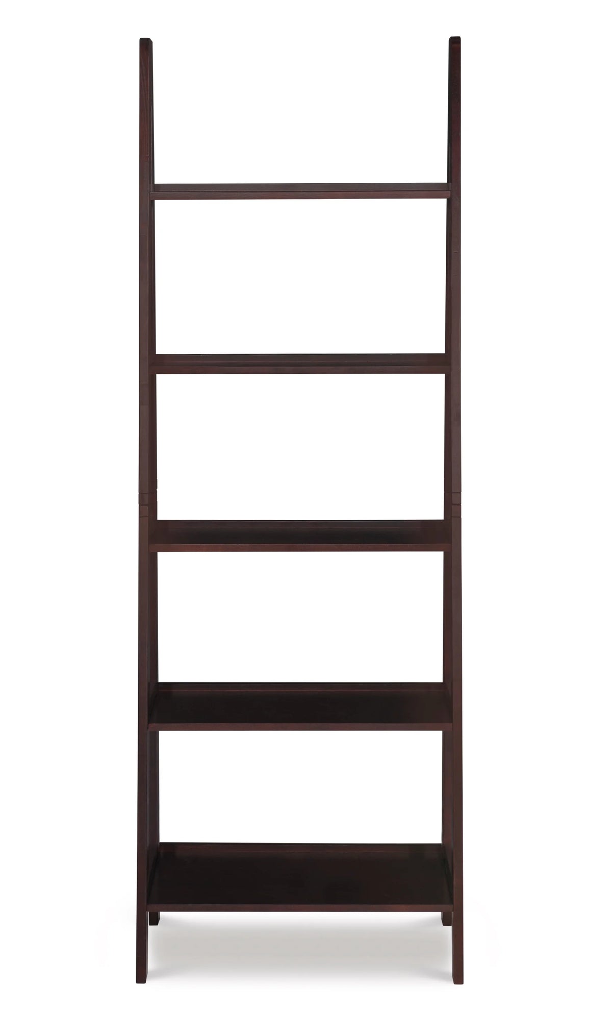 5-Shelf Ladder Bookcase, 72" Height, Espresso Finish N5934