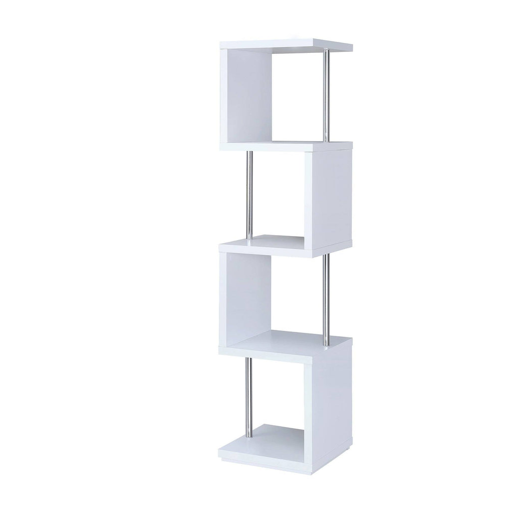 White 4-Tier Bookcase Y65091