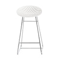 White / Polished Chrome Stool E606883
