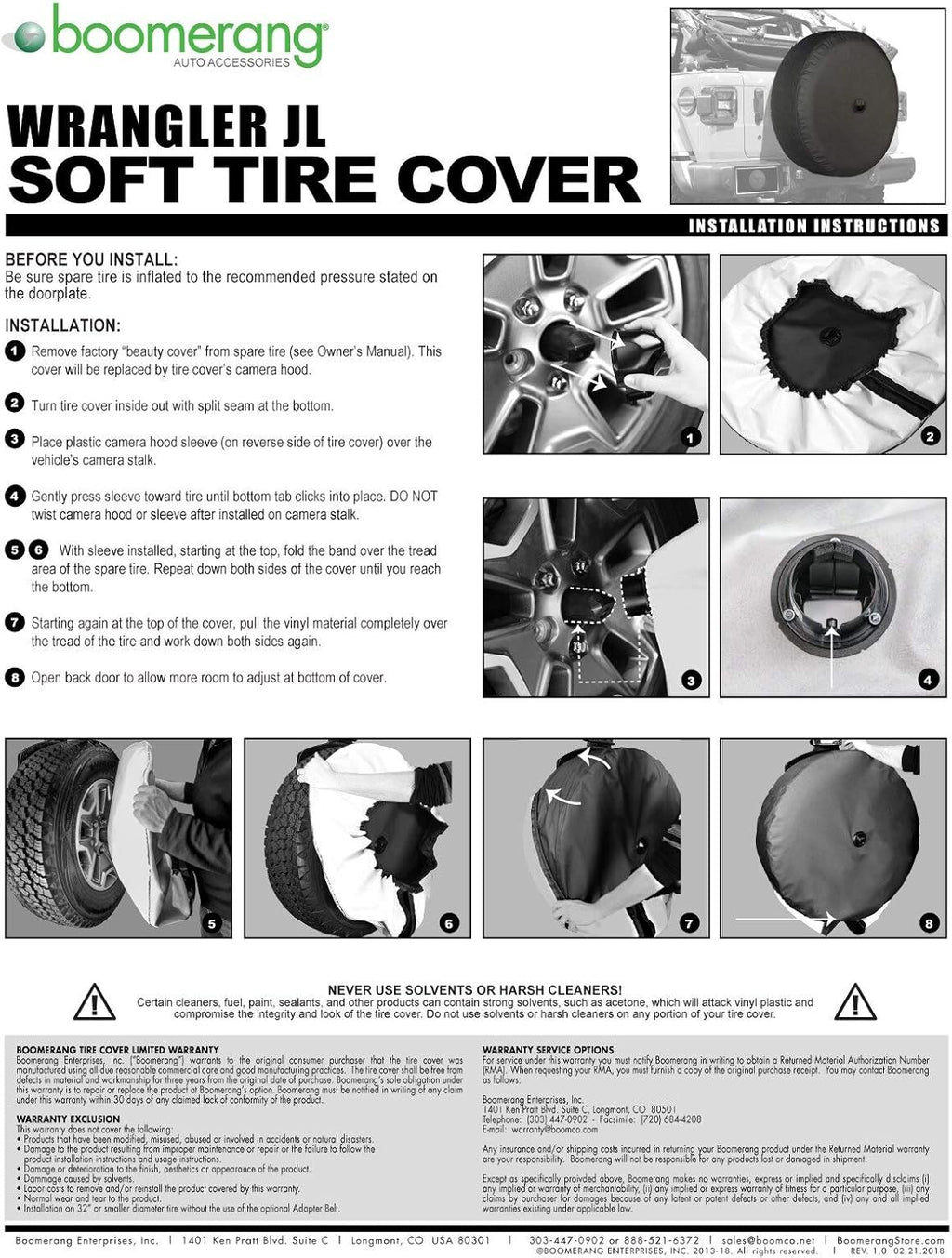 Soft JL Tire Cover with Back-up Camera K56507