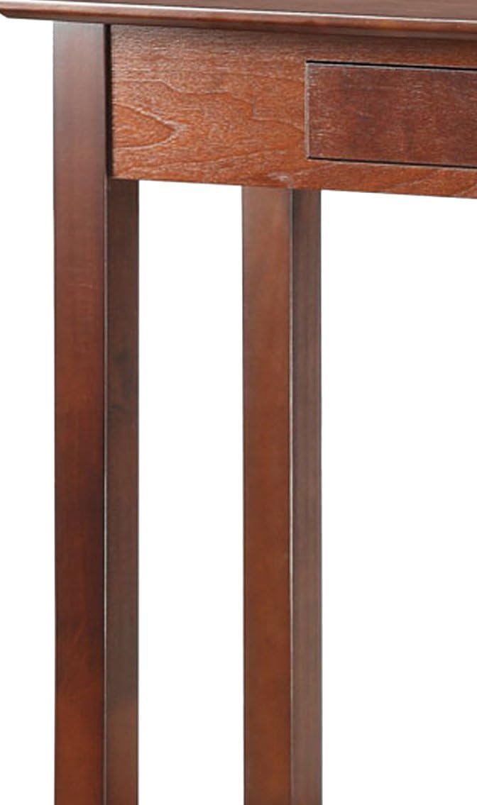 Espresso Hall Table with Drawer and Shelf M3944