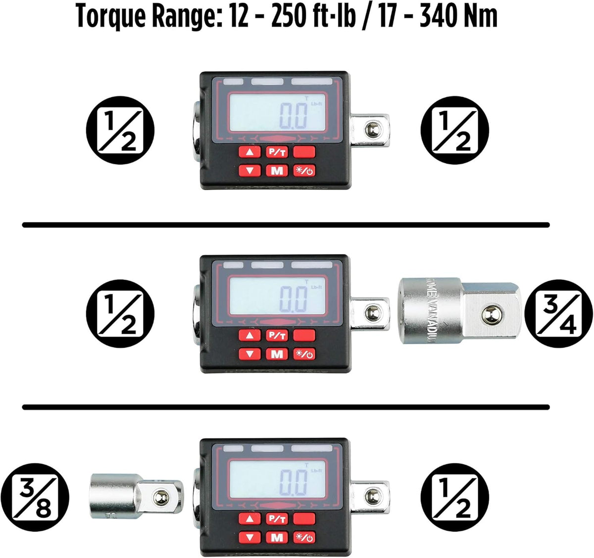 1/2-Inch Digital Torque Adapter R298