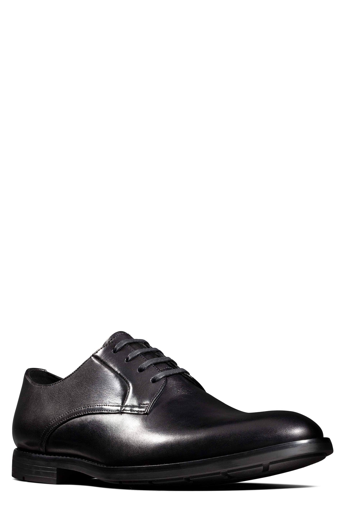 Black Leather Men's Shoes D7494