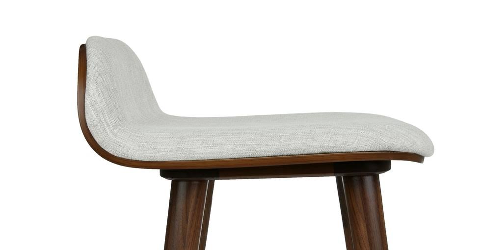 Gray Fabric Counter Stool with Walnut Legs C714853
