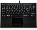 Wired Super Mini Trackball Keyboard with 2 Built-in Hubs, Black, Pack of 2 S457