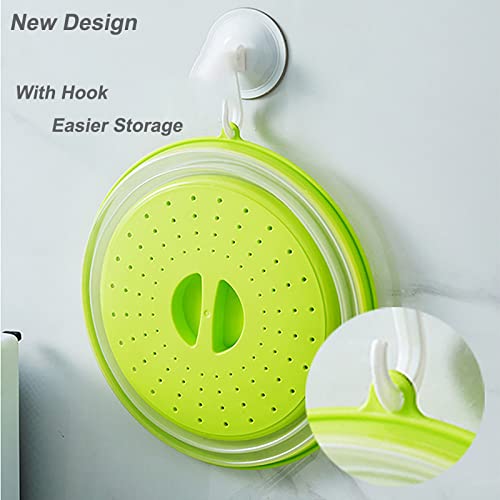 Collapsible Microwave Lid, 10.5 inches Plate Cover with Hook Hole, BPA Free P7928