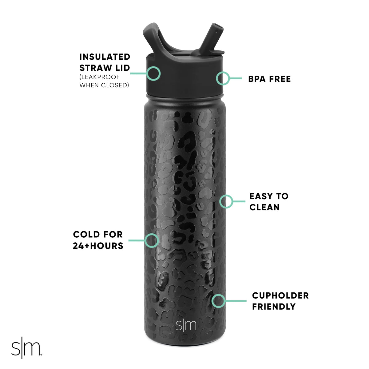 22 fl oz Vacuum Insulated Stainless Steel Water Bottle V7166