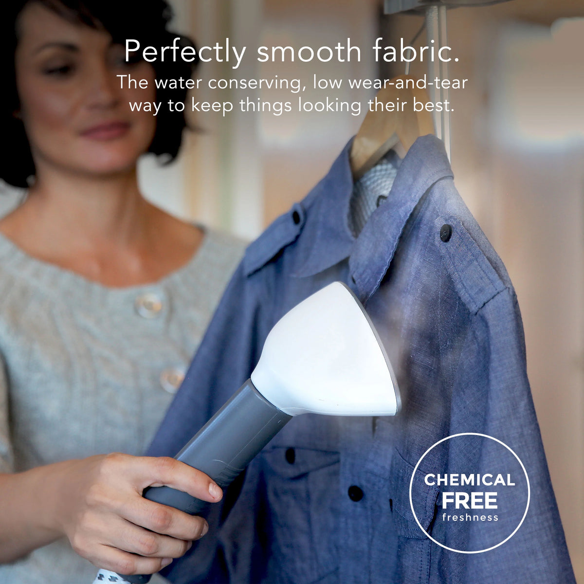 White Full-Size Fabric Steamer B8344